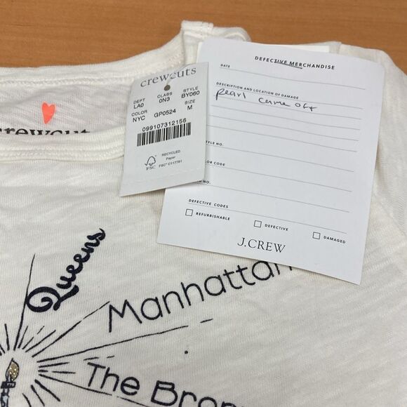 J.Crew Girl’s retro NYC graphic T-shirt with glitter - Picture 2 of 5